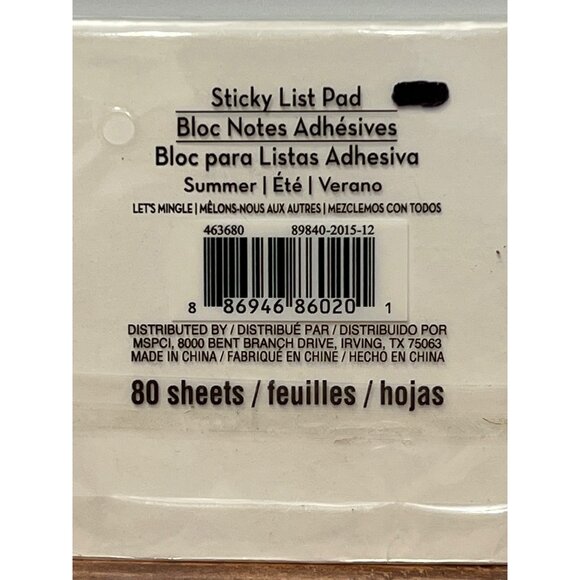 Michaels Yellow Speech Bubble Sticky Notes Pad 80 Sheets Lets Mingle 463680 - Picture 4 of 4